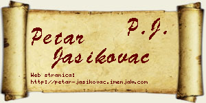 Petar Jasikovac vizit kartica